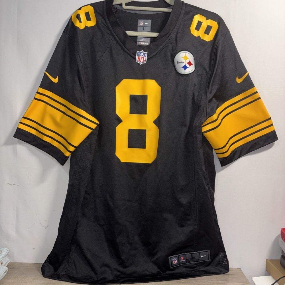 Men's L NFL Pittsburgh Steelers Pickett Football Jersey #8